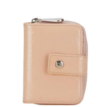 Dior Trotter Bifold Wallet Patent Leather Women Beige One Size - £321.14 GBP