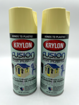 2 Krylon Fusion For Plastic Spray Paint 2334 Buttercream 12 oz Discontin... - $41.13