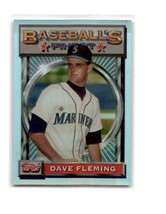 1993 topps Finest Refractor Dave Fleming 196 Seattle Mariners SSP - $41.90