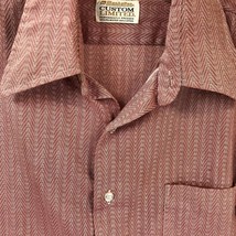 Vtg Shirt 60s 70s Manhattan Custom Limited button front poly blend M Disco Mod - £15.59 GBP