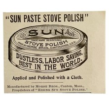 Rising Sun Paste Stove Polish 1894 Advertisement Victorian Morse Bros 2 ADBN1vv - $9.99