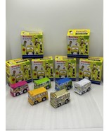 Vintage RARE Japan SNOOPY &amp; Friends Complete Set Of 6 Mini Buses Pull Ba... - $93.21