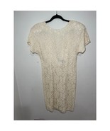 Vintage Lace Cocktail Dress Plunging V Back Union Tag -Late Edition Size... - $26.12 CAD