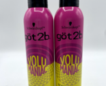 2 Got2B Volumaniac Bodifying Hair Mousse 8 Oz ea Rare Bs241 - £29.20 GBP