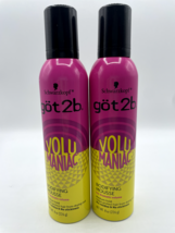 2 Got2B Volumaniac Bodifying Hair Mousse 8 Oz ea Rare Bs241 - £29.34 GBP