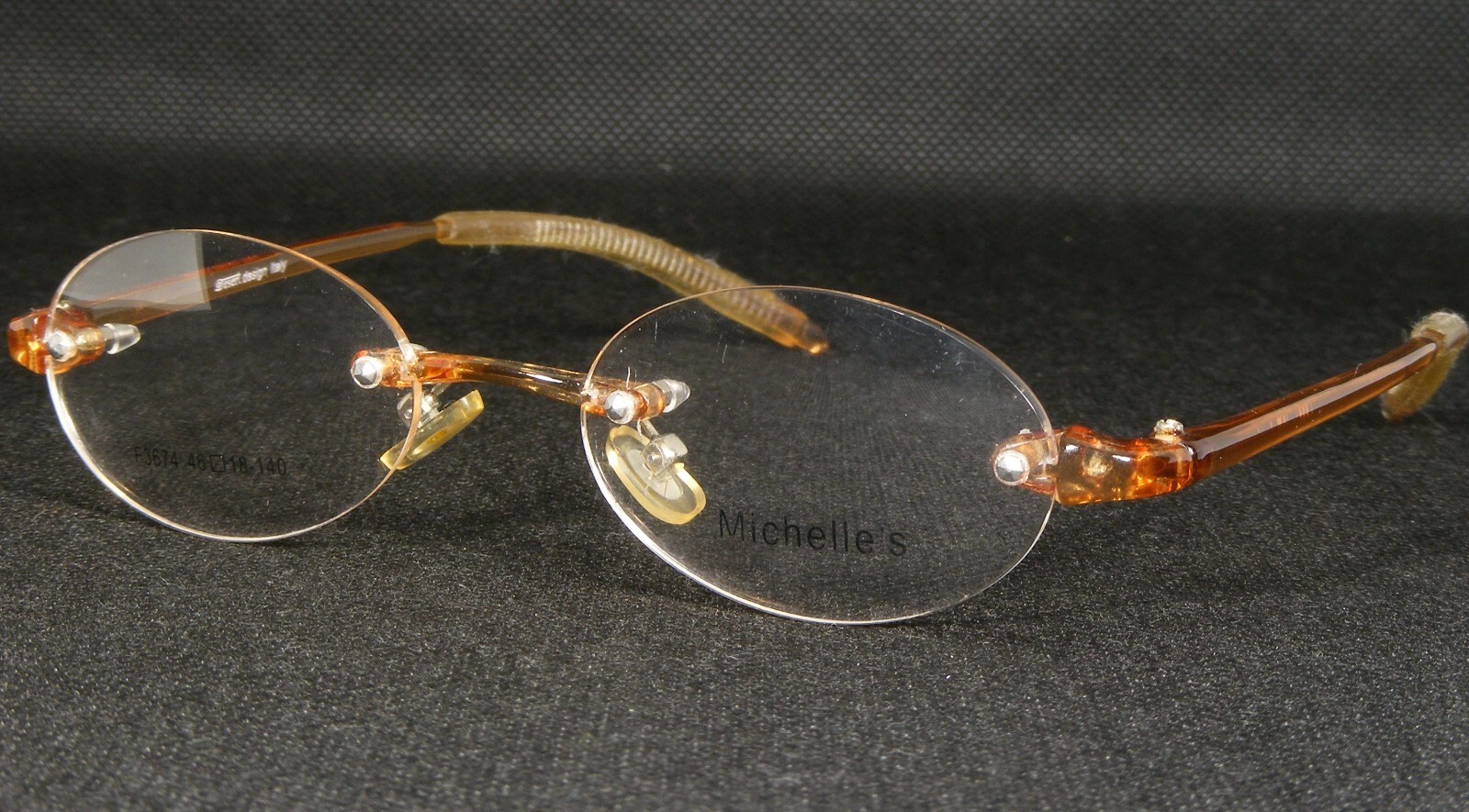 Michelle&#39;s F3684 Transparent Einzigartig Brille 49-18-140mm Wüste Design... - $114.85