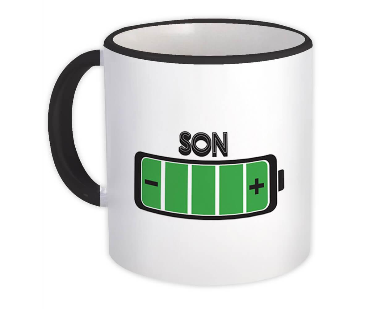 Son Charged Battery : Gift Mug Fun Decor For Kids Cute Item image 2