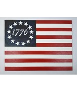 American Colonial 1776 Flag Red White Blue Betsy Ross Acrylic Paint Wall... - $73.72