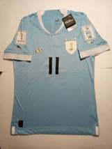 Darwin Nunez Uruguay 2022 World Cup Qatar Match Slim Fit Blue Home Soccer Jersey - £93.97 GBP