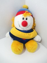 Dakin Baby things Plush Wind Up clown primary yellow blue red heart musical  - £54.79 GBP