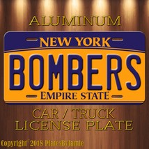 Bronx Bombers Yankees Novelty Aluminum License Plate With Blue And Gold New - £13.64 GBP