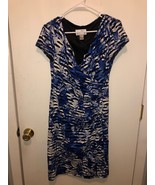 Joseph Ribkoff Faux US SZ 10 Wrap Front Dress Cap Sleeve Colorful - $29.87 CAD