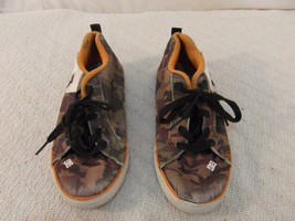 Childrens Youth Dc Brown Orange Tan Camo Skateboarding Shoes Boys s4 NM33677 - £13.47 GBP