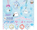 Fuku-Fuku Shimaenaga Snow Tit Acrylic Wreath Keychain Snow Globe Ribbon ... - $13.99