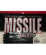1 PK MISSILE BAITS STRAIGHT BLACK THE 48 W 8 Individual Worms-NEW-SHIPS ... - £3.01 GBP