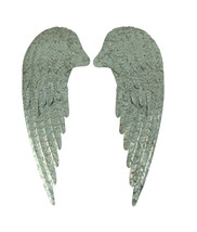 Scratch &amp; Dent Galvanized Metal Rustic Angel Wings Wall Decor Set - £31.14 GBP