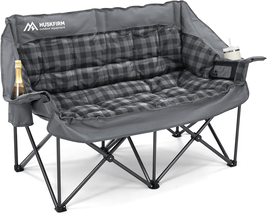 Double Camping Chair Padded 2 Person Camping Chair Camping Loveseat Heav... - $159.77