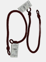 Conso Drapery Tieback Pair (2) Burgundy Red Twisted Rope Wired Curtain D... - $7.43