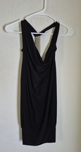 Charlotte Russe Tank Top Women’s Black Gold Metallic Racer Back Size Sma... - $160.10 MXN
