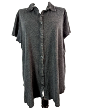 In Due Time Maternity Grey short sleeve Button-up Shirt size L - £7.17 GBP