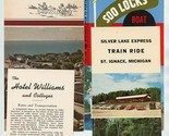 4 Michigan Upper Peninsula Brochures Soo Locks Mackinac Island Silver La... - $27.72