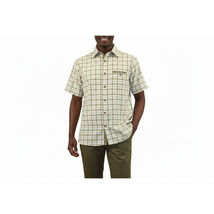 Men 2pc Walking Leisure Suit Short Sleeves By DREAMS Checker 283-03 Tan image 3
