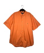 Ralph Lauren Shirt Mens 2XLT Short Sleeve Button Up Causal Pony Logo Orange - $17.81