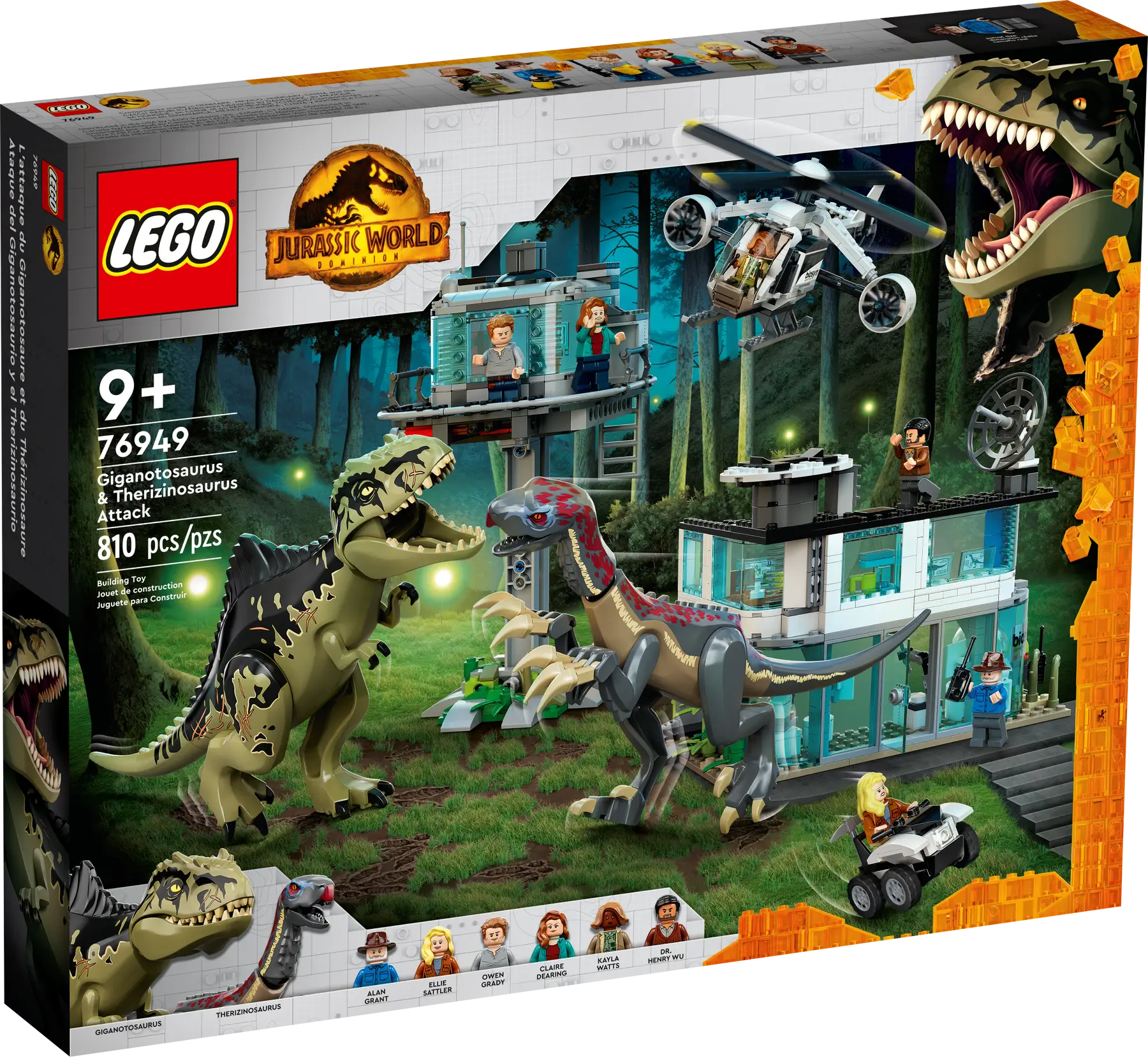 LEGO jurassic world 76949 Giganotosaurus & Therizinosaurus Attack ...