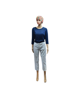 Nili Lotan Womens 8 East Hampton Cropped Pants Ivory Low Rise Stretch US... - £67.39 GBP