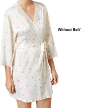 LAUREN RALPH LAUREN Womens Lace-Trimmed Printed Satin Wrap, Large, Ivory... - $77.40