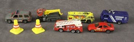 Vintage Lot Metal Toy Cars Lot Emergency Services Fire Police Mattel Mat... - £12.41 GBP