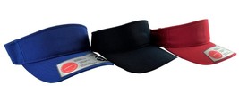 3 Pack Lids Sun Visors 110 Mini Pique Comfort Flex-Fit Visor Caps Red Ro... - $12.99