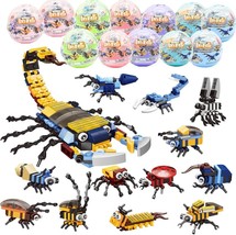 12 Pcs Prefilled Easter Eggs with Insect Animal Building Blocks Surprise Toys fo - £26.86 GBP