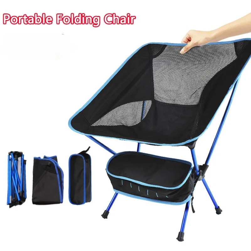 Travel Portable Folding Chair Outdoor Camping Chairs Oxford Cloth Ultralight - £31.40 GBP
