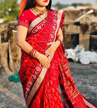 Shop Exquisite Magenta Odisha Bridal Saree for Wedding and Engagement - Sambalpu - £366.44 GBP