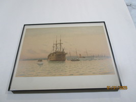 FREDERICK COZZENS COLOR LITHO SHIP PRINT NEW YORK VAMOOSE NH 1893 - £76.42 GBP