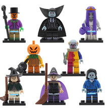 Scarecrow Witch Zombie Vampire Clown Halloween Lego Compatible Minifigure Bricks - £15.26 GBP