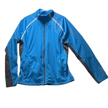 Womens Light Utility Jacket Salomon Clima Wind Blue Color Block Soft Shell Runni - £17.68 GBP