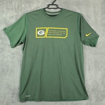 Green Bay Packers Shirt Men&#39;s XL Extra Large Green Nike DriFit NFL Footb... - $19.22