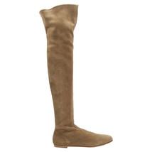 Gianvito Rossi Camoscio Suede Thigh High Boots Women Brown Size 37.5 - £424.13 GBP