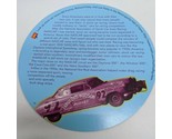 1950s Sports Stock Car Racing Circular Cardboard Collectable With Fun Facts - $8.01