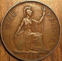 1938 Uk Gb Great Britain One Penny - £1.32 GBP