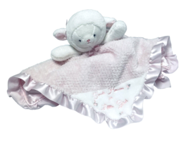 Little Me Lamb Lovey Thank Heaven For Little Girls Security Rattle Blanket Satin - $19.25