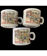 3 Vtg Campbells Kids Soup Mugs Cups 1994 Westwood Replica 1910 Souvenir ... - $12.85