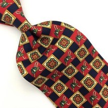 Gap Premium Usa Tie Red Black Green Silk Necktie Squares Geometric Ties I21-28 - £12.61 GBP