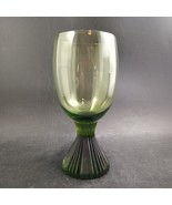 Lenox TEMPO Emerald Green Ribbed Foot Crystal Stemmed Iced Tea Glass c.1... - $24.99