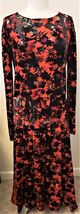 ZARA Maxi Dress Size-L Multicolor Floral Pattern - $49.48