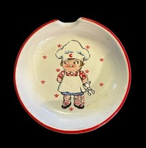 Vintage Campbell Soup Kids Ceramic Porcelain Round Oval Spoon Rest 4” Diameter - £9.06 GBP
