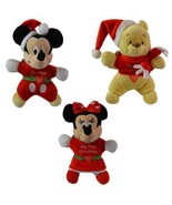 3pcs SET Mickey/Minnie/Pooh Kids Preferred Disney Musical Mini 7&quot; inches... - $49.49