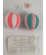 Handmade Crochet Infant Crib Balls Toy Chime Rattle Stripe Shaker Craft  - $14.80